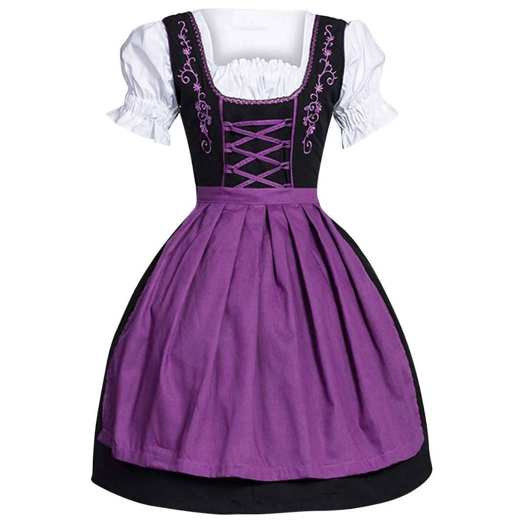 Dame bayersk dirndl-kjole - perfekt til Oktoberfest, fest og festival