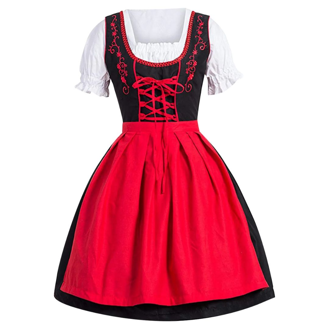 Dame bayersk dirndl-kjole - perfekt til Oktoberfest, fest og festival
