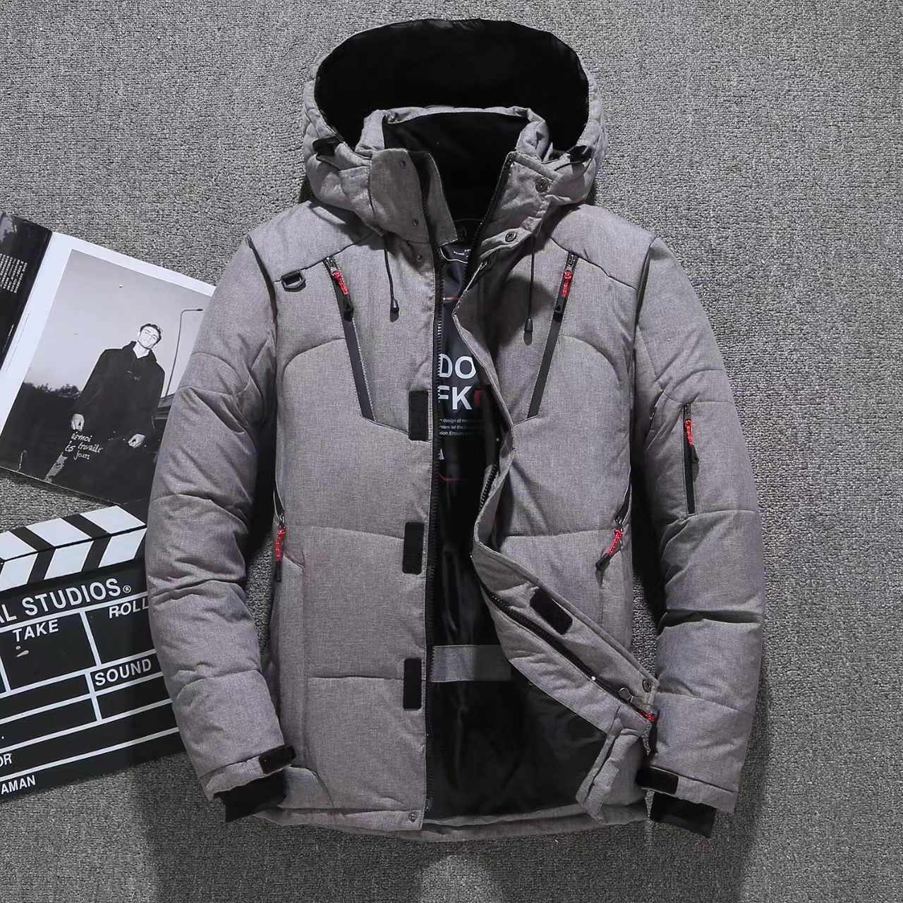 Mr. Puffer Jacket – Padded & Warm with Adjustable Hood and Multiple Pockets