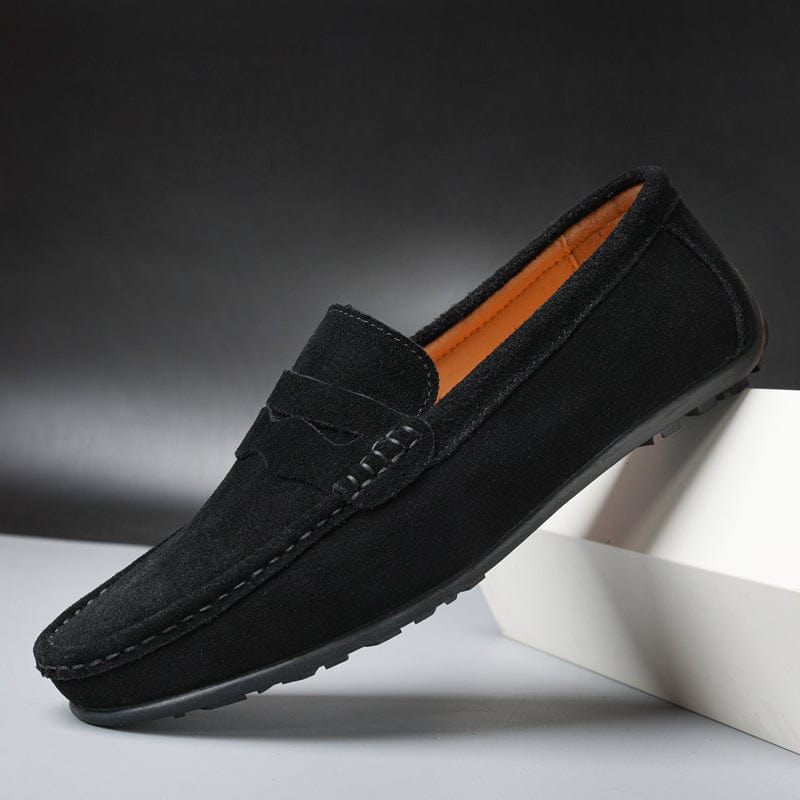 MONTRELL™ | Klassiska Loafers i Äkta Mocka