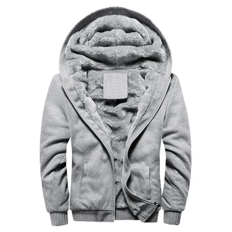 Men's Jacket with Hood – Regular Fit – Cotton Fabric with Full Zipper and Lined Interior