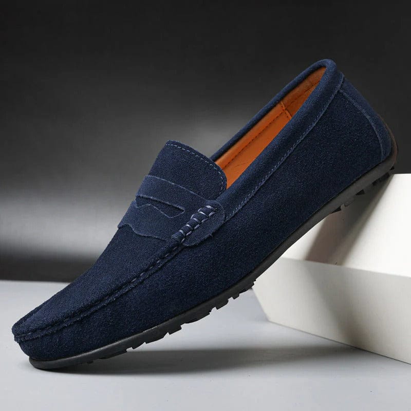 MONTRELL™ | Klassiska Loafers i Äkta Mocka