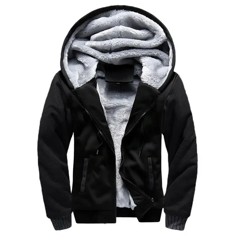 Men's Jacket with Hood – Regular Fit – Cotton Fabric with Full Zipper and Lined Interior