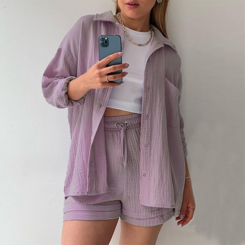 Marlène | Airy Lounge Set in Muslin for Women