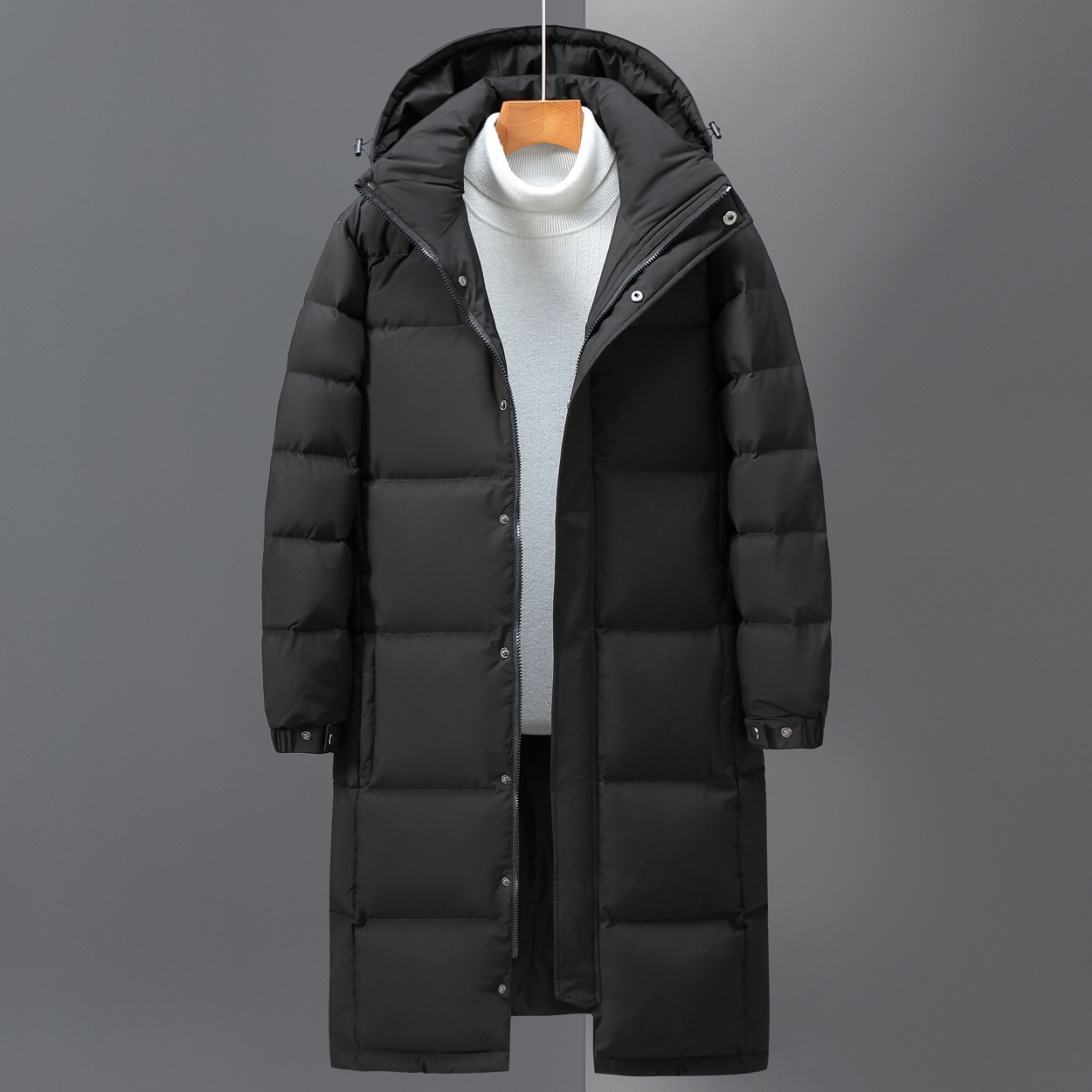 Mr. Padded Trenchcoat with Full-Length Zipper