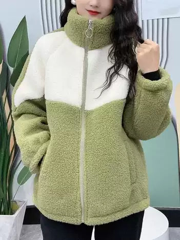 Kerstin – Women's Fleece Jacket with Full Zipper and High Collar