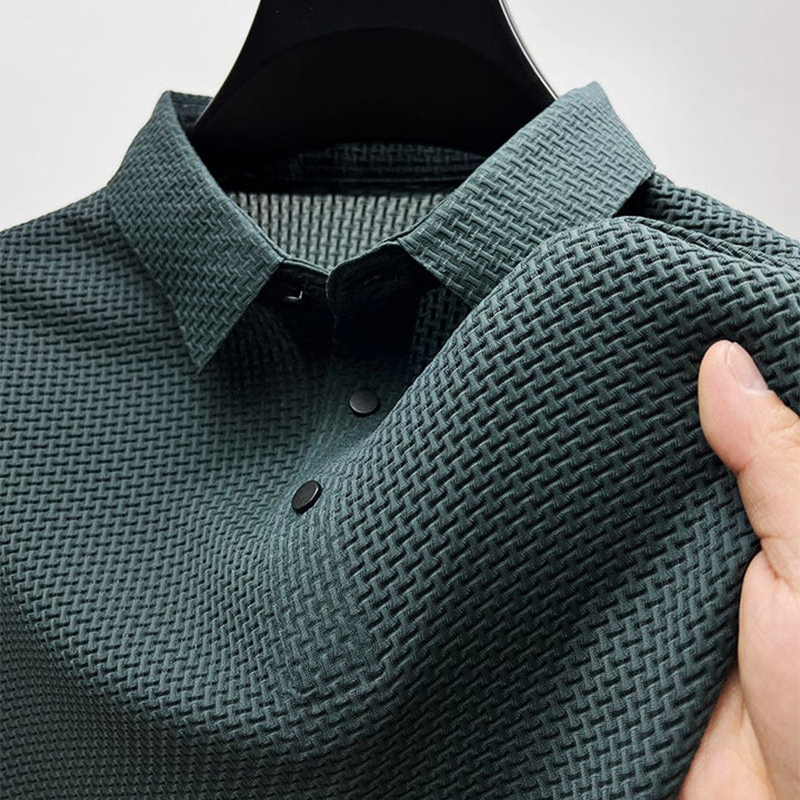Patrik | Textured short-sleeve polo shirt