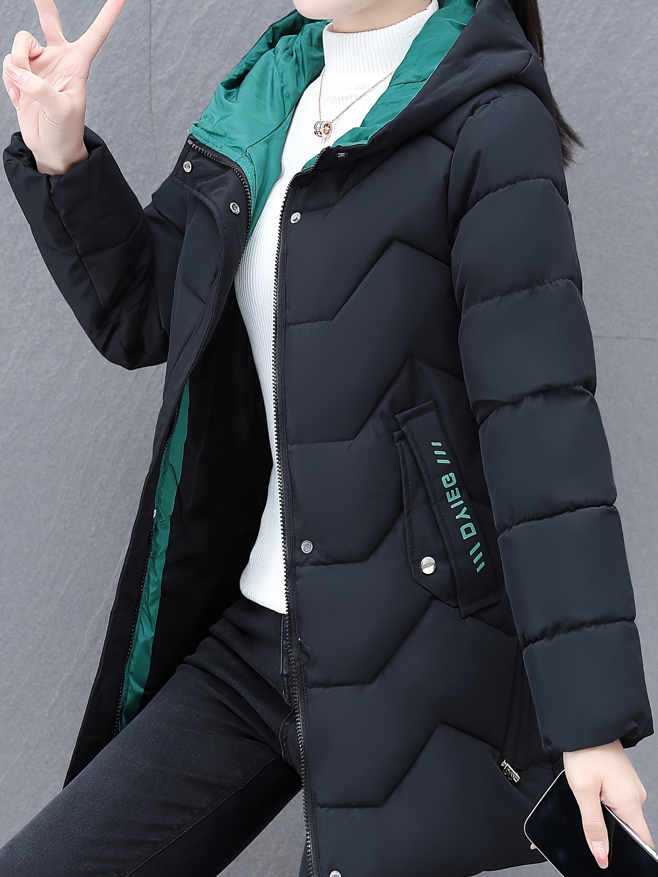 Aurélie™ | Mid-length Puffer Winter Jacket with Hood