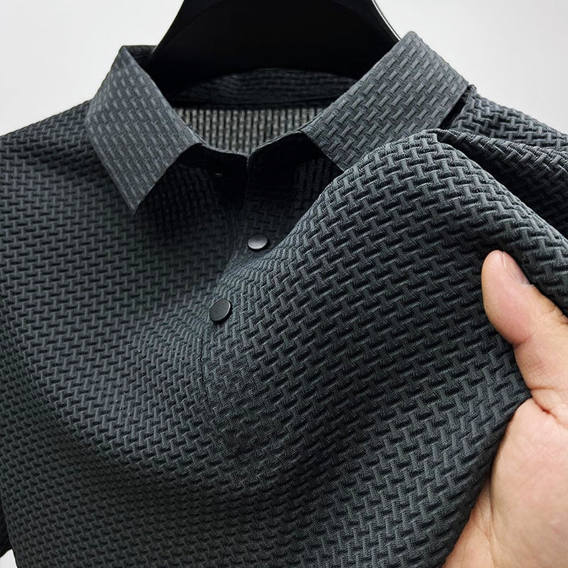 Patrik | Textured short-sleeve polo shirt