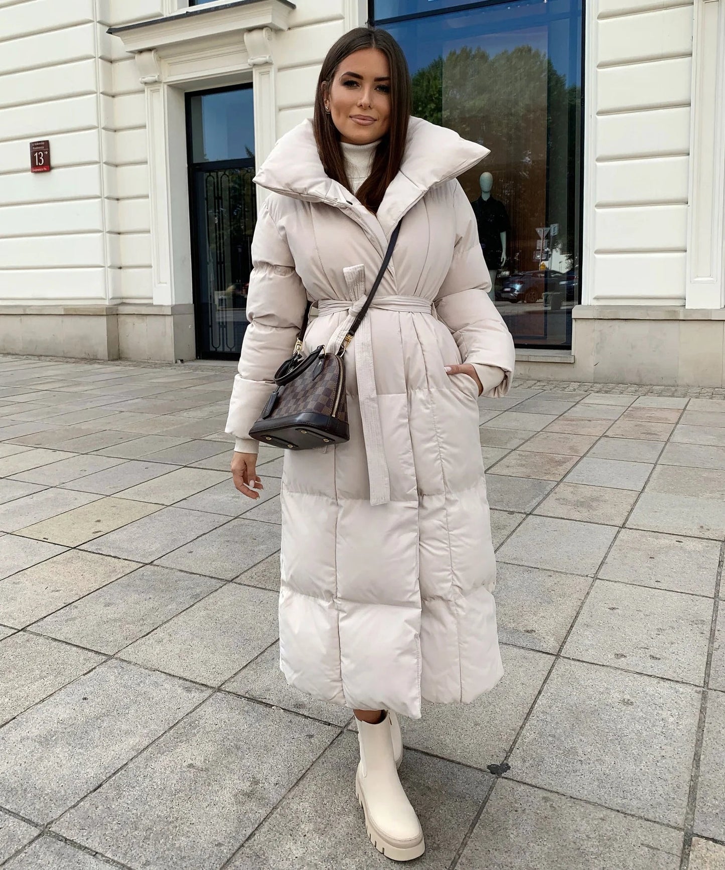 Isolde | Long Winter Coat with Adjustable Belt