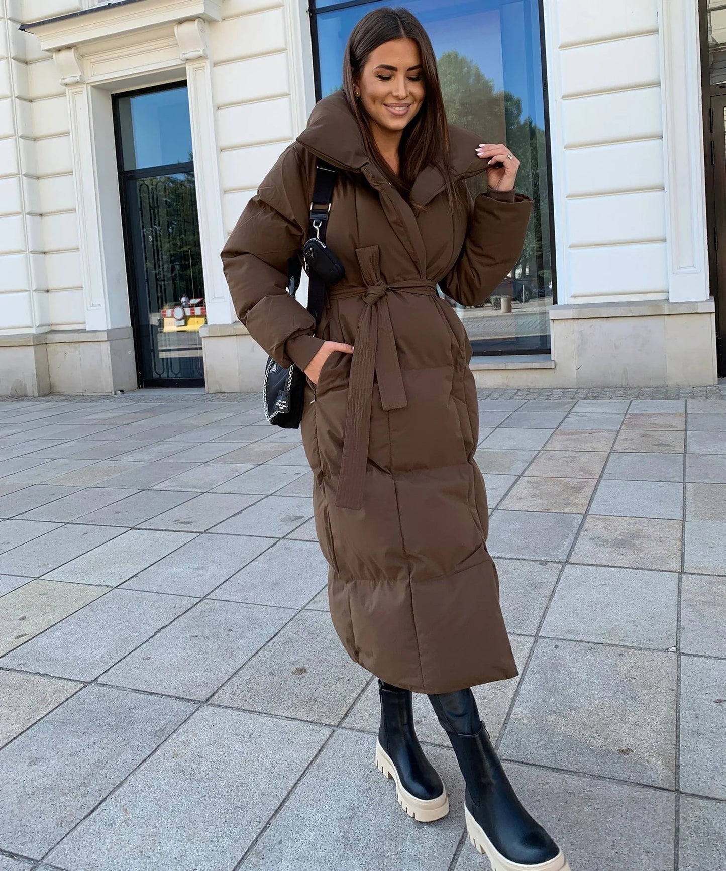 Isolde | Long Winter Coat with Adjustable Belt