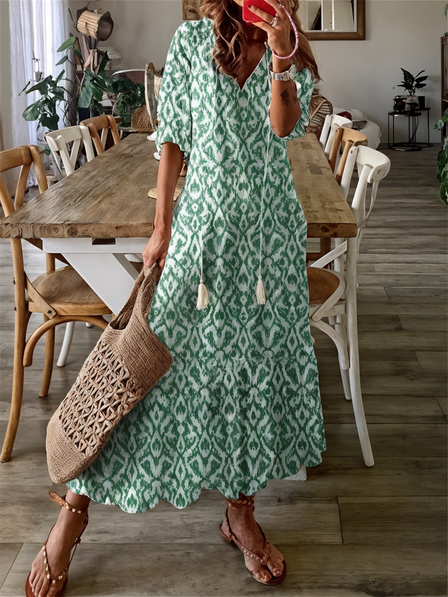 Maribella | Airy Maxi Dress in Summery Design