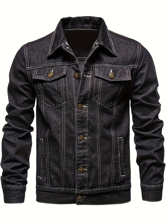 Retro Jeansjacka | Tidlös Denimjacka för Herr & Dam