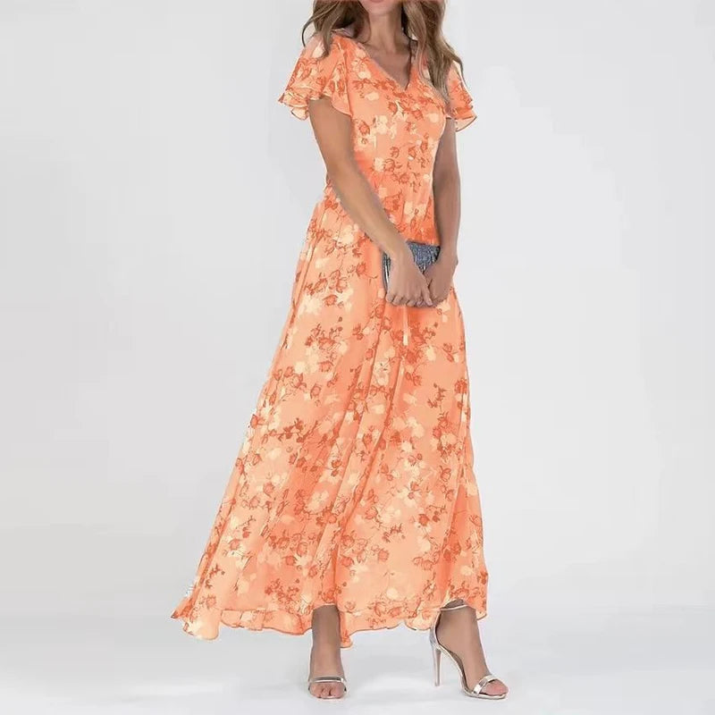 Elira | Elegant Sommarklänning i Färgstark Design