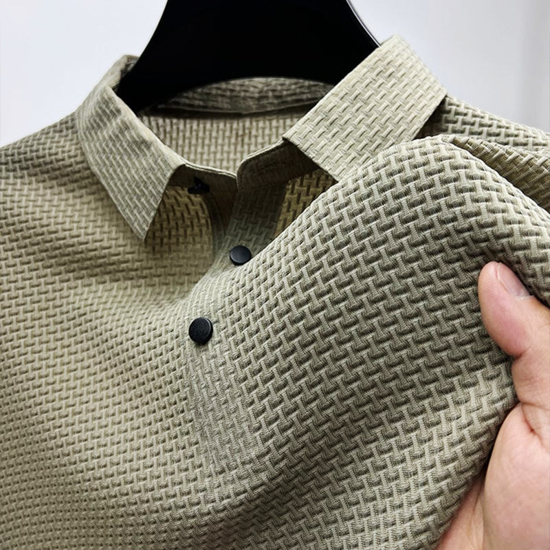 Patrik | Textured short-sleeve polo shirt