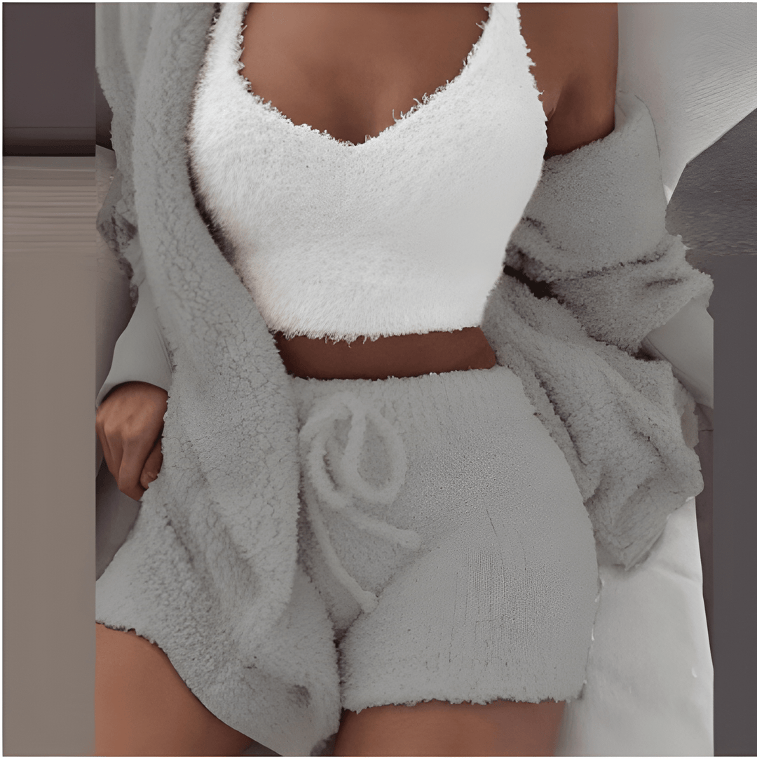 Nalia | 3-delt Loungewear-sæt i Blød Sherpa Fleece