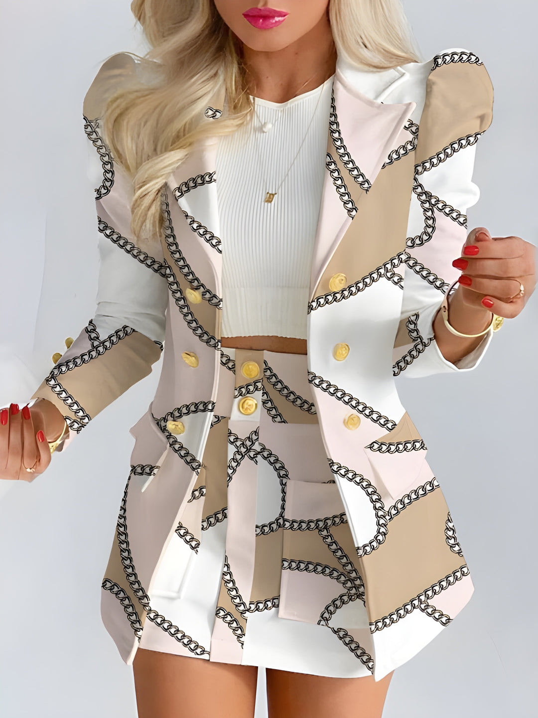 Verena | 2-Piece Blazer & Skirt Set in Elegant Silhouette
