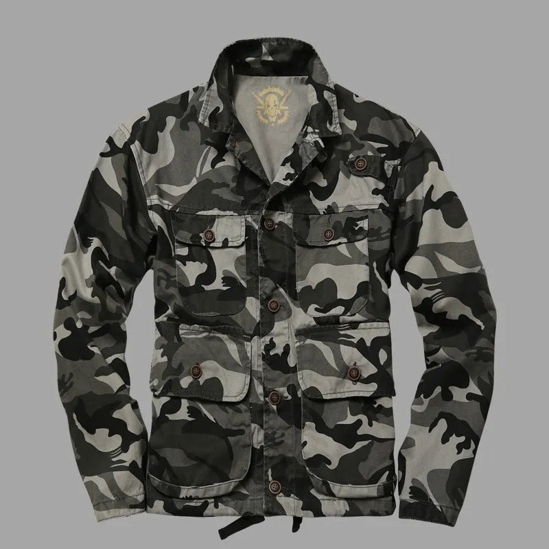 Rasmus – Classic Men's Jacket in Camouflage with Practical Multiple Pockets
