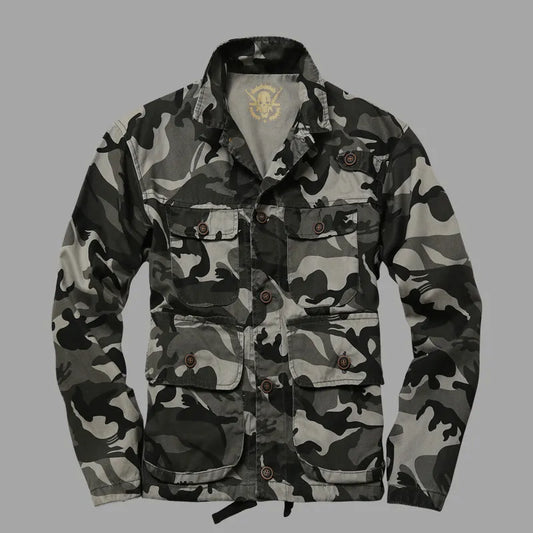 Rasmus – Classic Men's Jacket in Camouflage with Practical Multiple Pockets