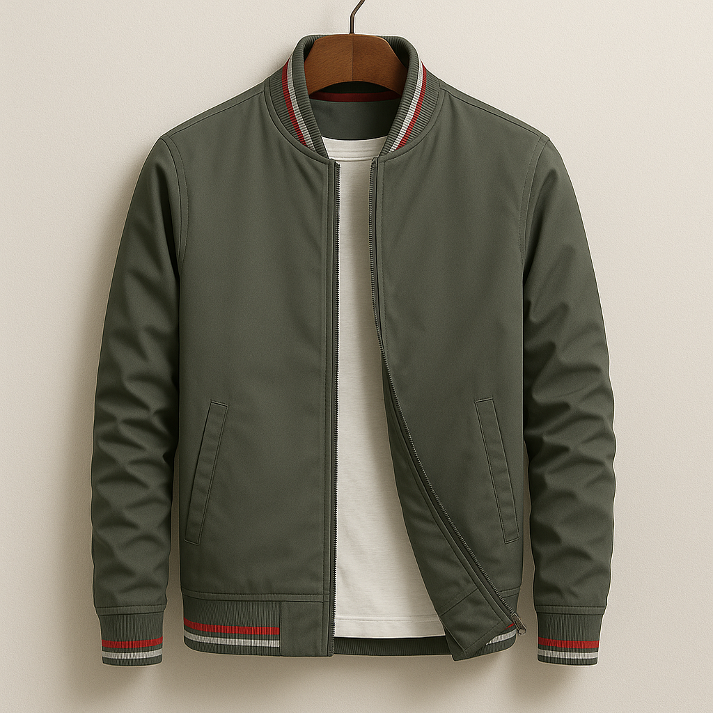 Erik | Light bomber jacket with ribbed edge