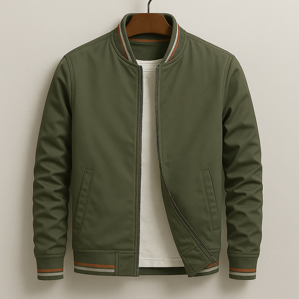 Erik | Light bomber jacket with ribbed edge