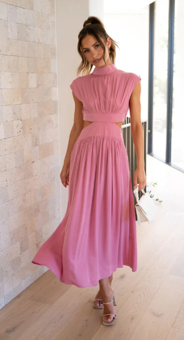 Brooke | Elegant Maxiklänning med Cut-out i Midjan
