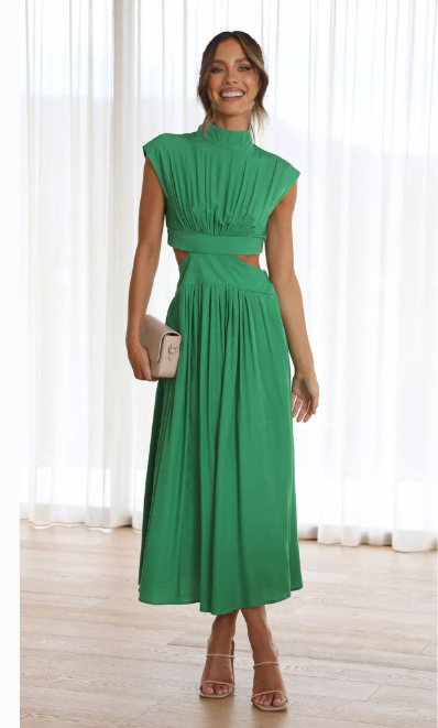 Brooke | Elegant Maxiklänning med Cut-out i Midjan