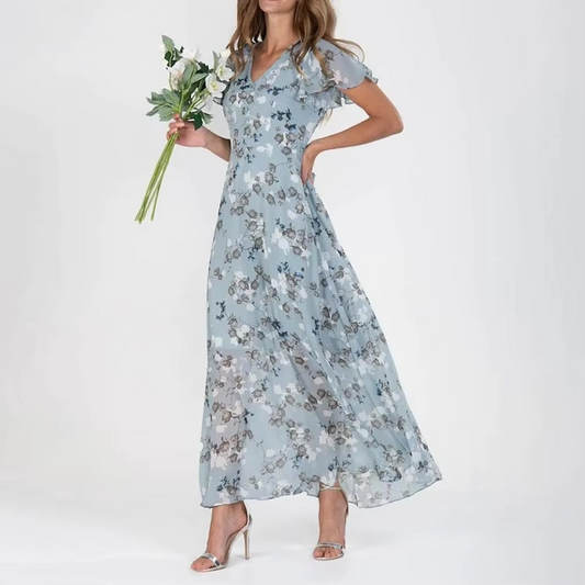 Elira | Elegant Sommarklänning i Färgstark Design