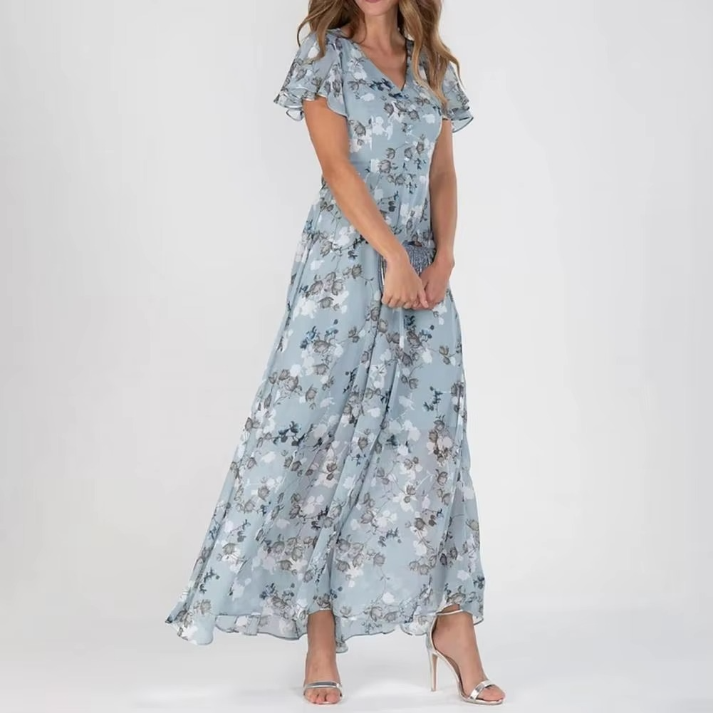 Elira | Elegant Sommarklänning i Färgstark Design