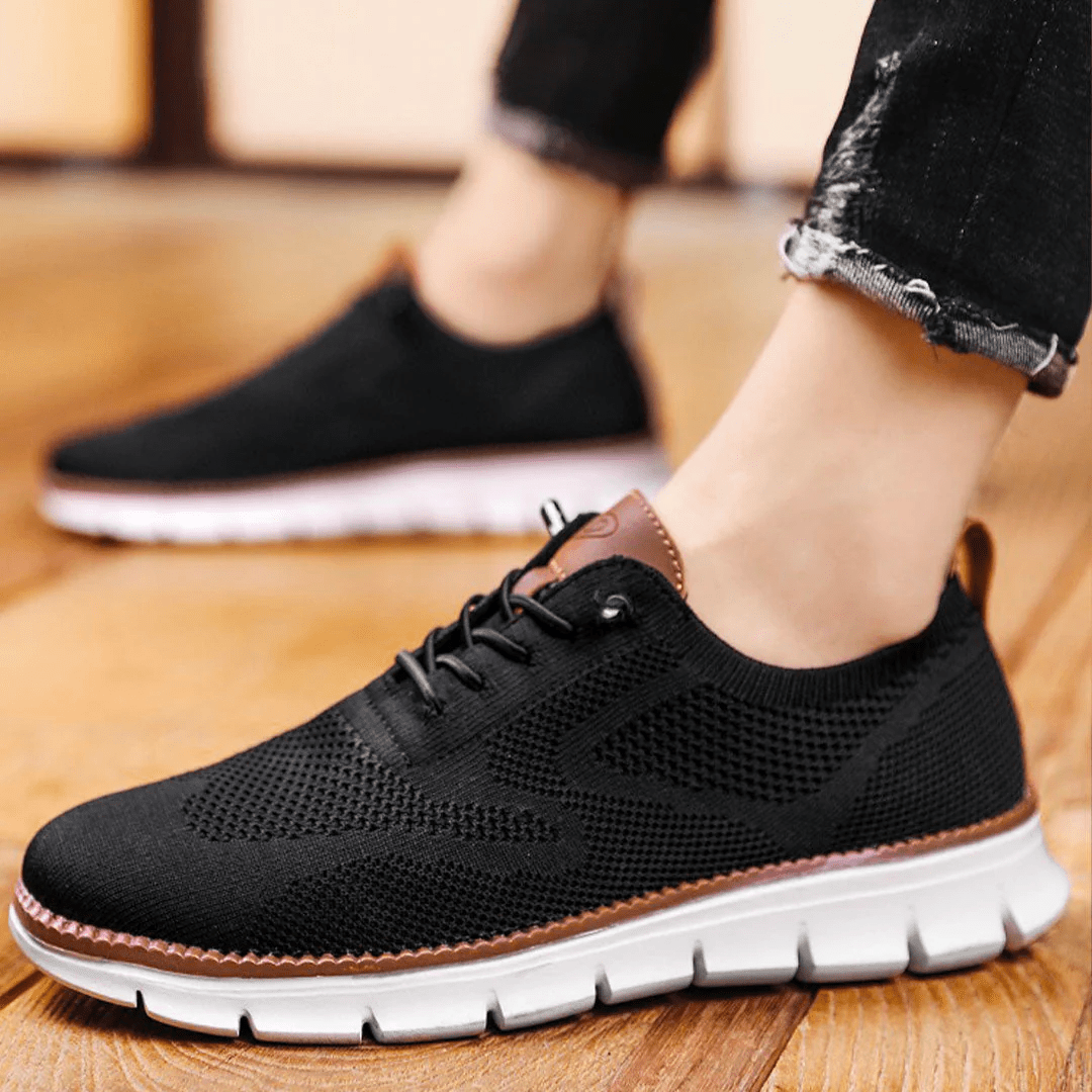Urban™ | Ultra-bekväma Herrskor i Italienskt Läder & Andningsbar Flyknit