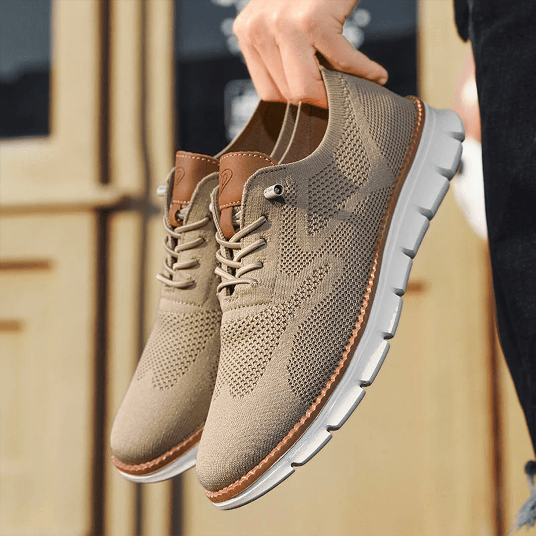 Urban™ | Ultra-bekväma Herrskor i Italienskt Läder & Andningsbar Flyknit