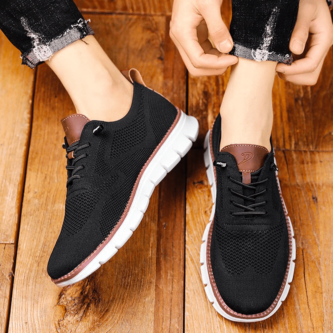 Urban™ | Ultra-bekväma Herrskor i Italienskt Läder & Andningsbar Flyknit