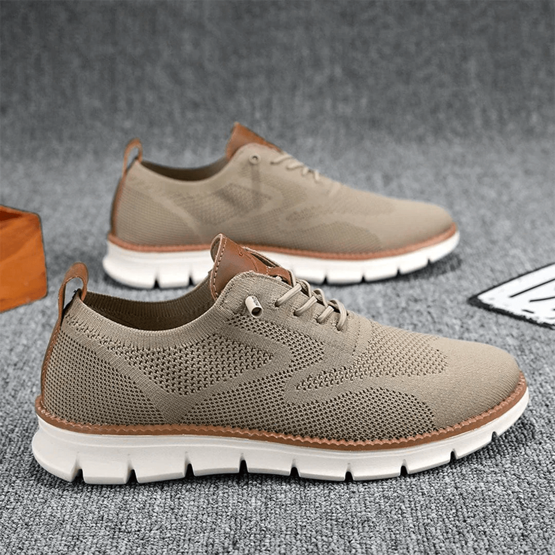 Urban™ | Ultra-bekväma Herrskor i Italienskt Läder & Andningsbar Flyknit