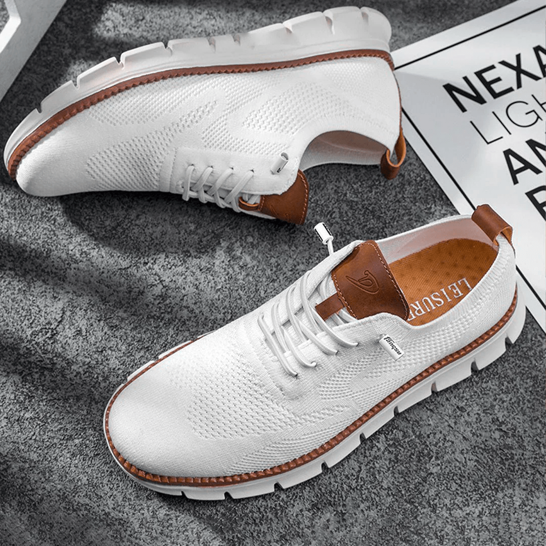 Urban™ | Ultra-bekväma Herrskor i Italienskt Läder & Andningsbar Flyknit