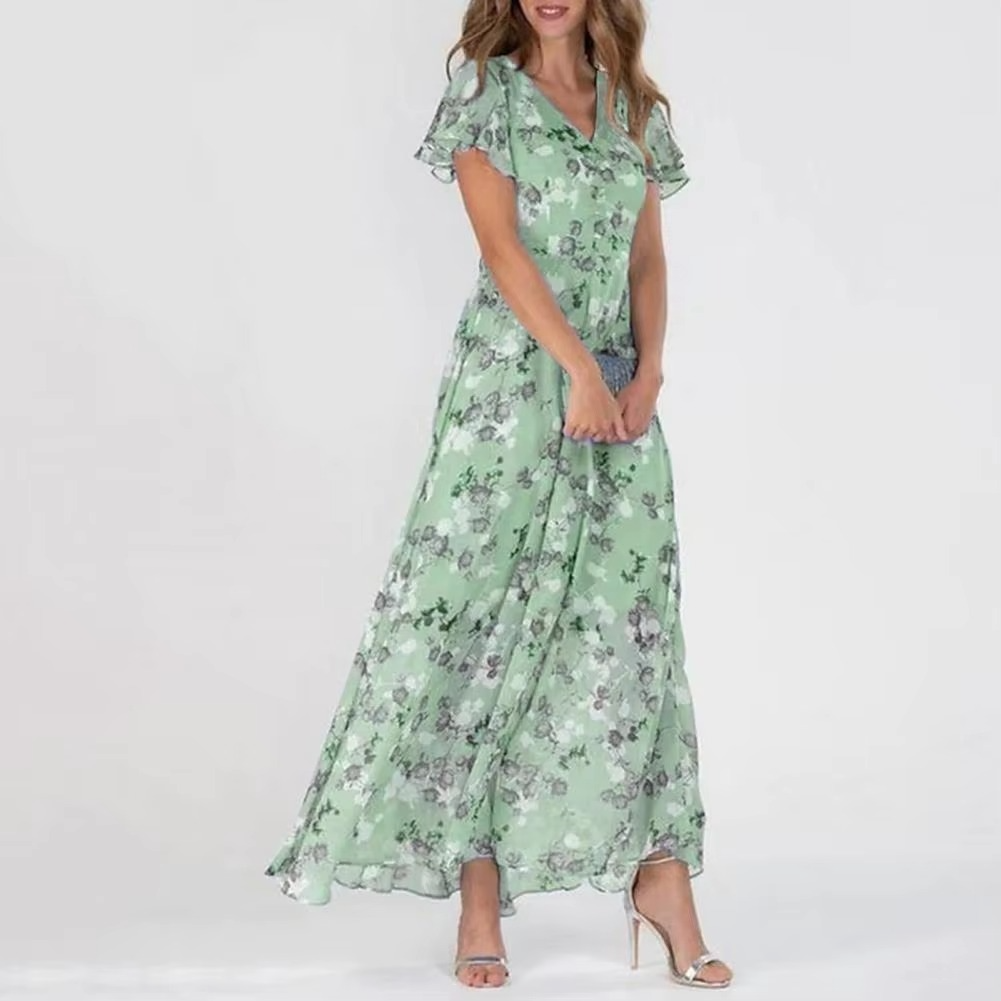 Elira | Elegant Sommarklänning i Färgstark Design