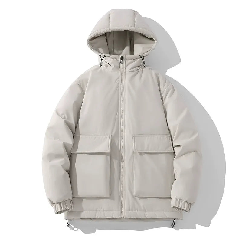 Men's Jacket with Hood – Padded – Oversized Fit – Zipper