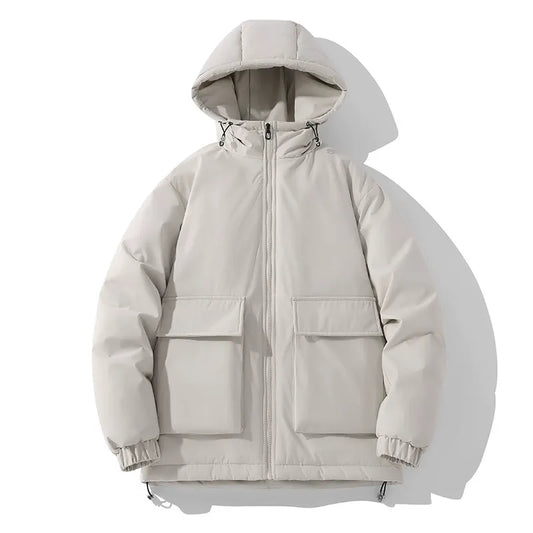 Men's Jacket with Hood – Padded – Oversized Fit – Zipper