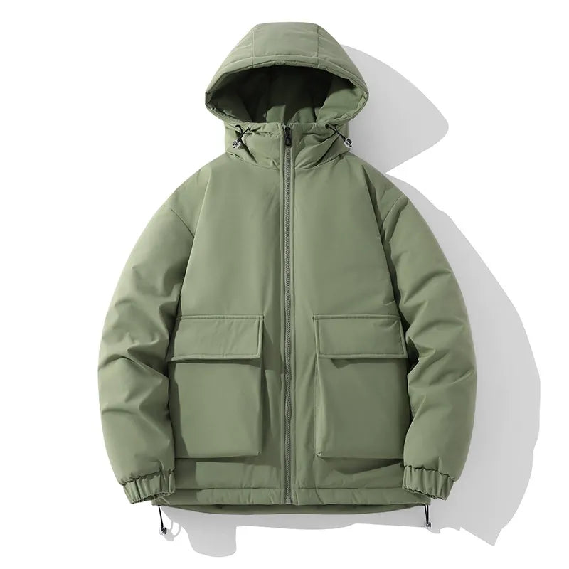 Men's Jacket with Hood – Padded – Oversized Fit – Zipper