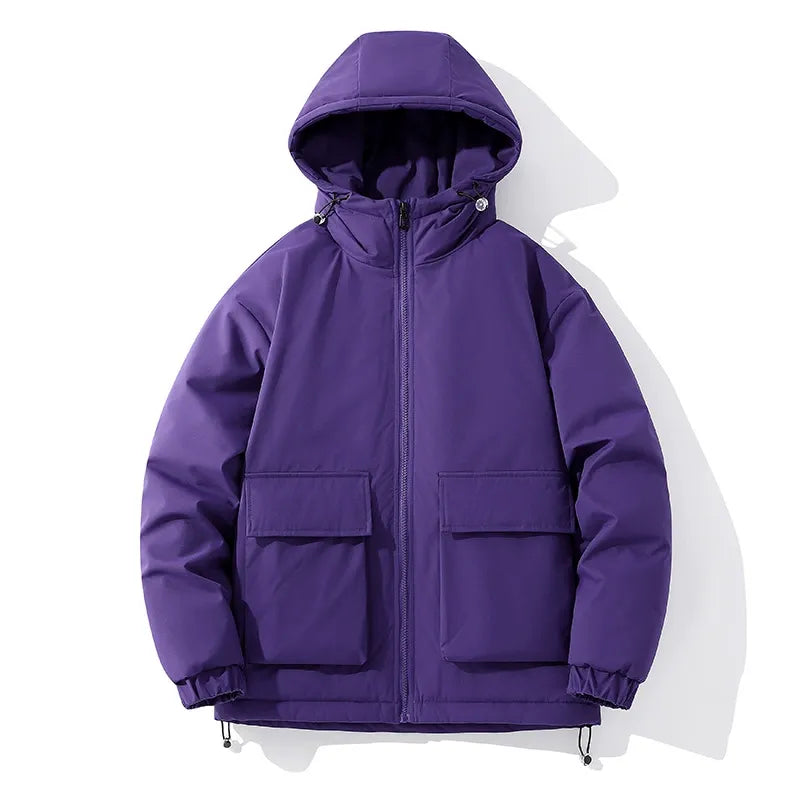 Men's Jacket with Hood – Padded – Oversized Fit – Zipper