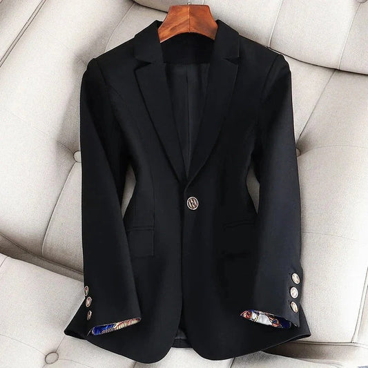 Galina – Sophisticated Single-Button Women's Blazer with Notch Collar