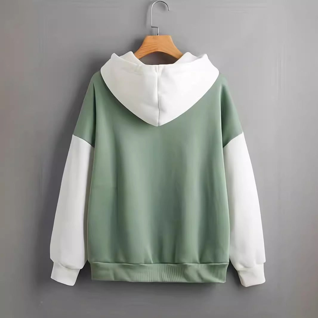 Idalia – Oversized Lössittande Hoodie i Mjuk Bomullsblandning med Känguruficka & Dragsko i Huvan