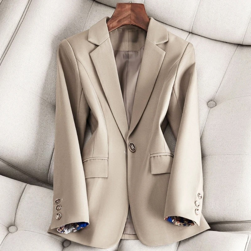 Galina – Sophisticated Single-Button Women's Blazer with Notch Collar