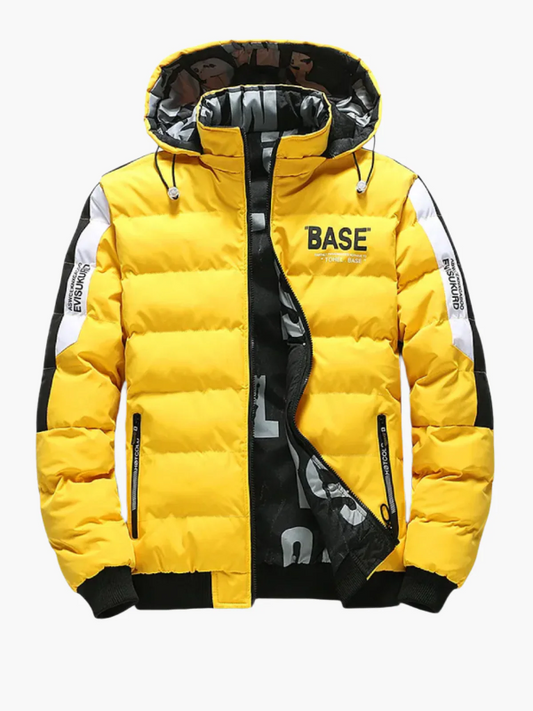Herrejakke Puffer – Quiltet Design med Regelmæssig Pasform og Justerbar Hætte