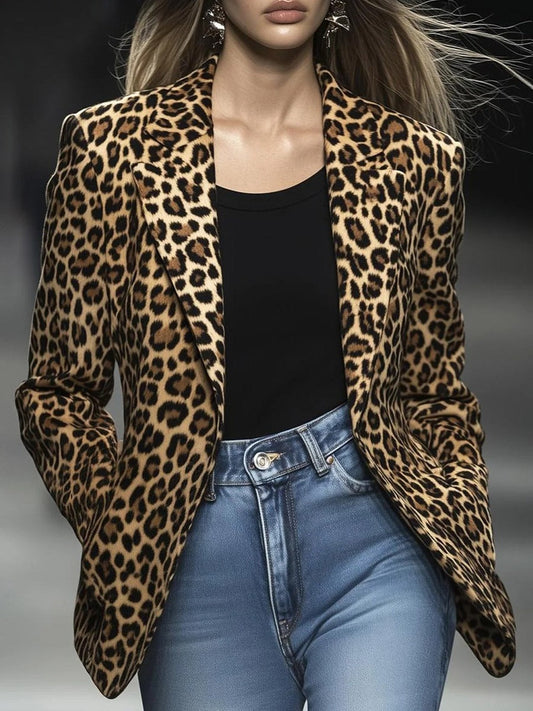 Embla – Stylish Women's Blazer with Woven Texture and Single-Breasted Design