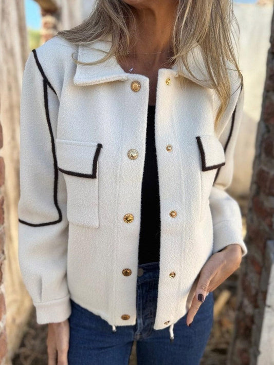 Frejya – Sophisticated Women's Blazer with Wool Texture and Tailored Fit