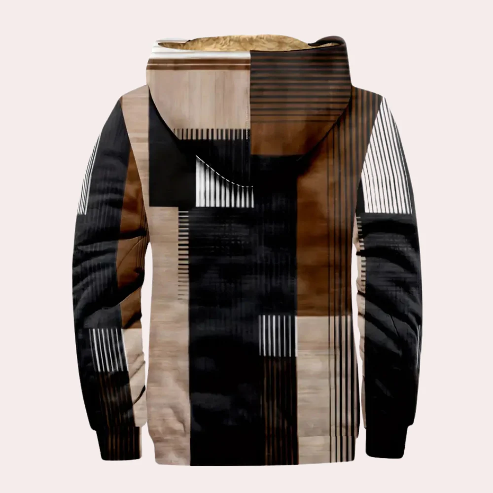 Men's jacket in Regular Fit with Sherpa lining and Full zipper