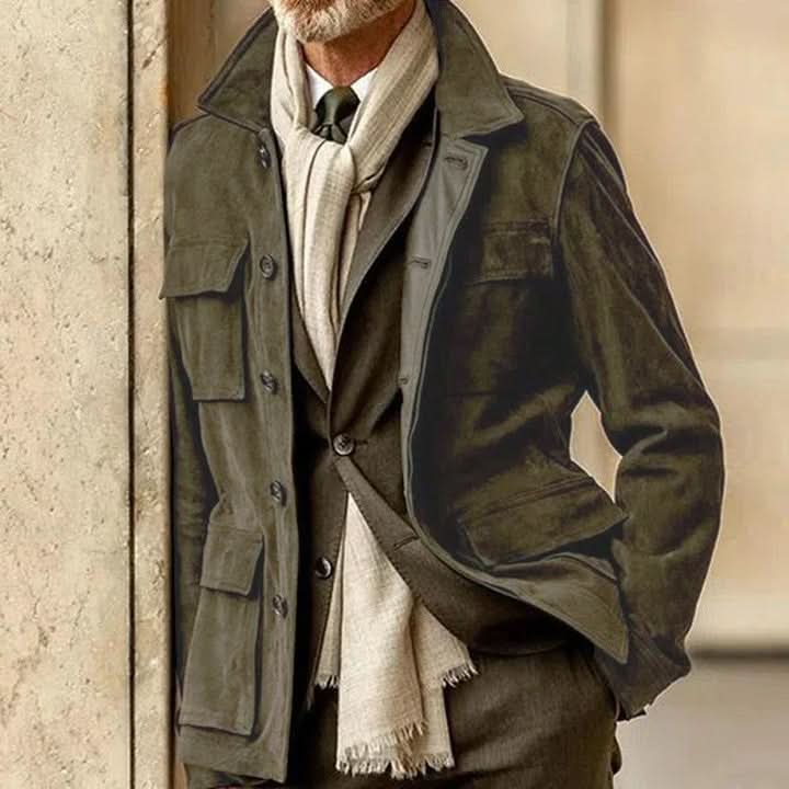 Simon – Casual Field Jacket with Front Button Closure