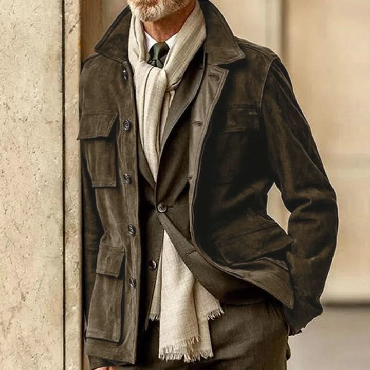 Simon – Casual Field Jacket with Front Button Closure