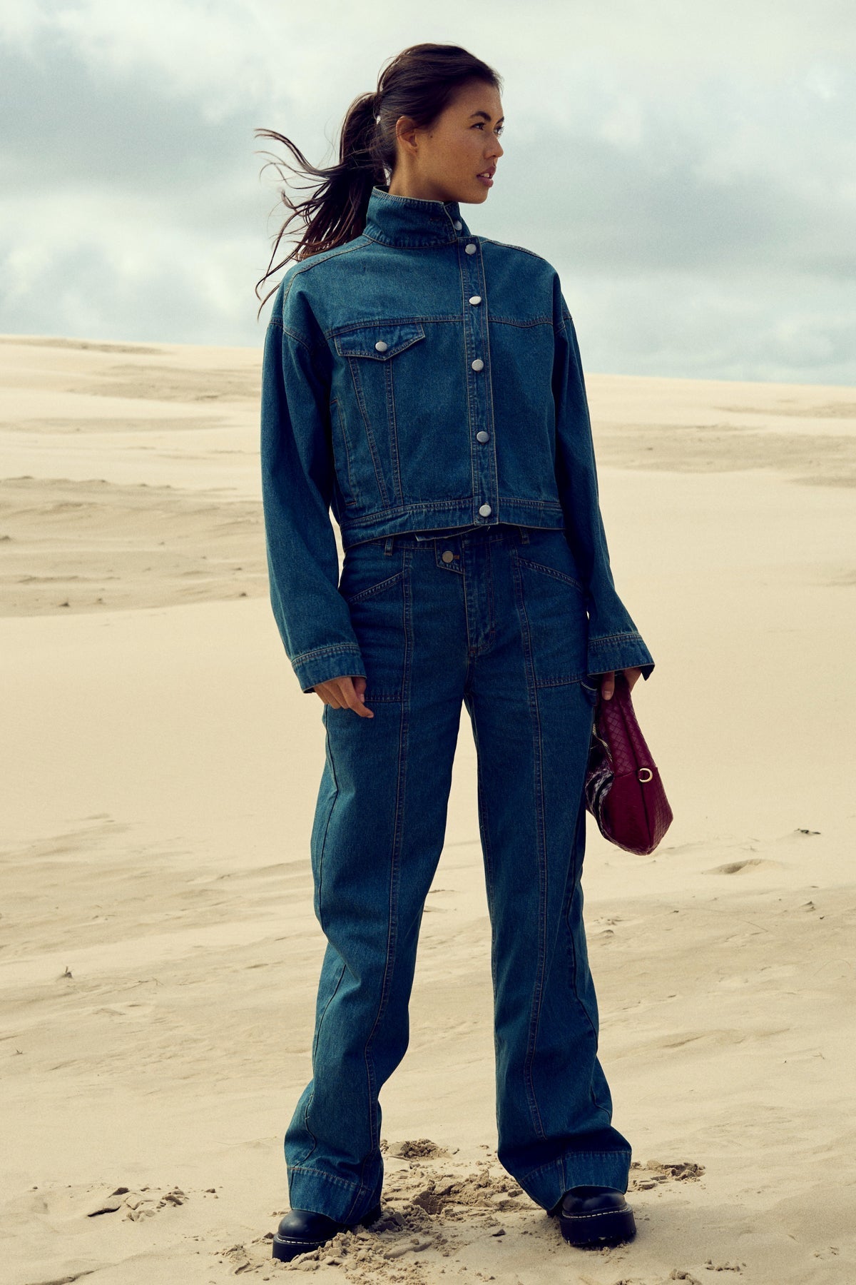 Ingrid Jacka Vintage Blue Wash – Klassisk Damjeansjacka