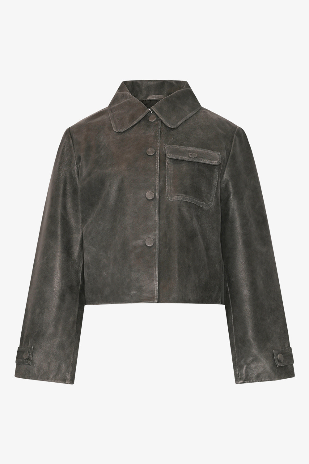 Isabella Jacka Dark Grey Wash – Klassisk Damjeansjacka